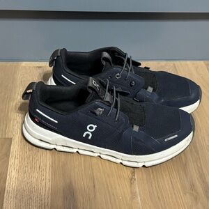 On Running Navy and White Athletic Shoes